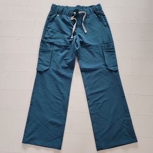 Figs cargo pants teal rare drawstring technical collection small
